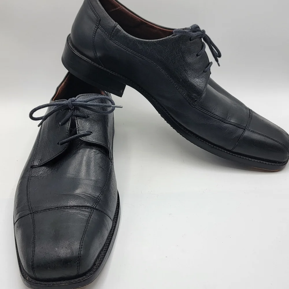 Johnston & Murphy Classic Black Lace Up Shoes Size 13M